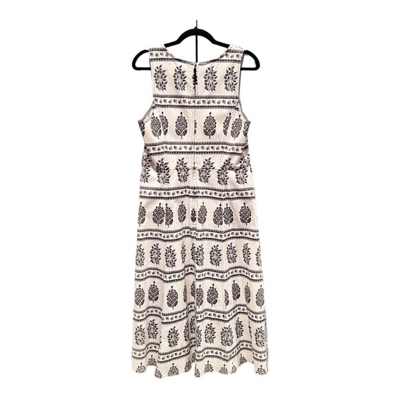 Anthropologie Dresses & Skirts - Anthropologie Woodblock MIDI Dress size 12 Fit-n-Flare sleeveless with POCKETS!